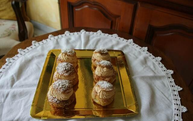 Choux craquelins poire caramel