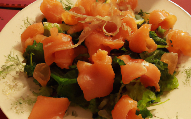 Salade de saumon fumé