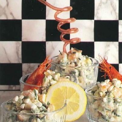 Avocats au Cottage Cheese et crevettes
