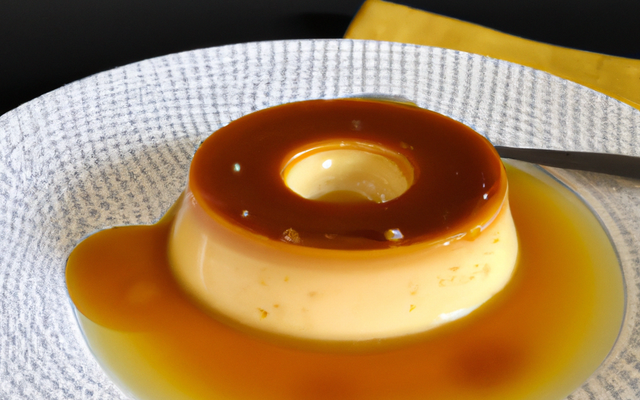 Crème caramel au beurre salé sur confiture de lait