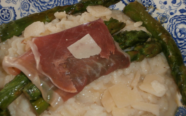 Risotto aux asperges et jambon Serrano