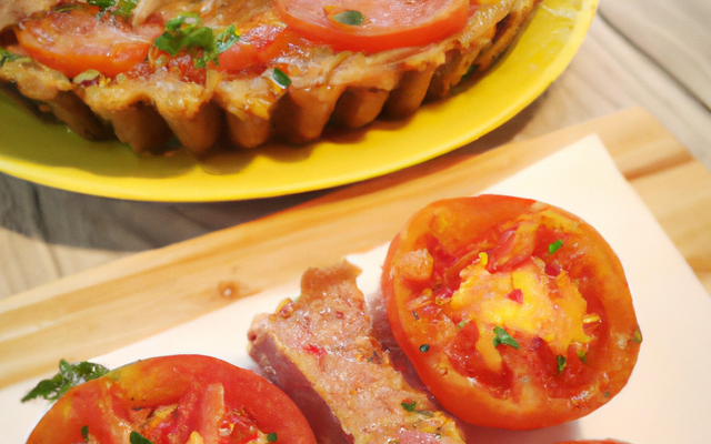 Tarte tomate et thon moutarde
