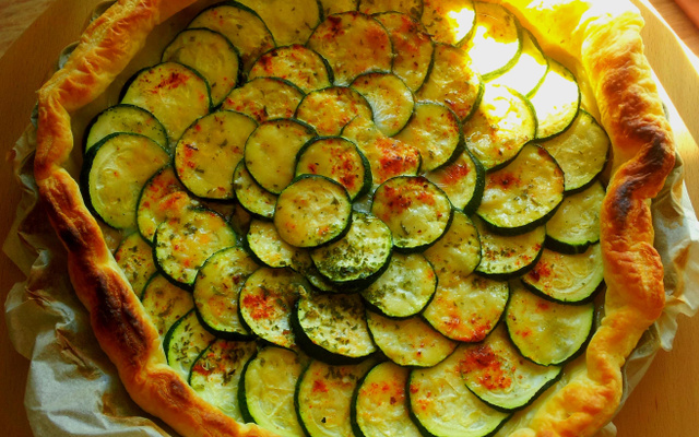 Tarte à la courgette et au chèvre facile