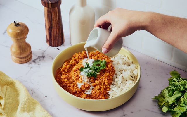 Dahl de lentilles corail au Companion