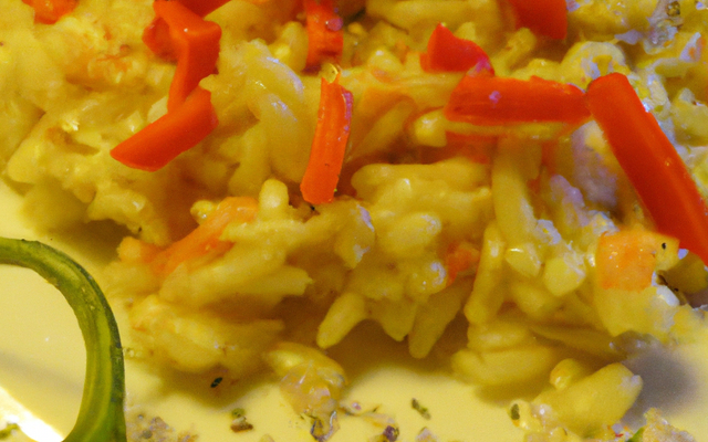 Risoto safranée au poivron rouge ma facon