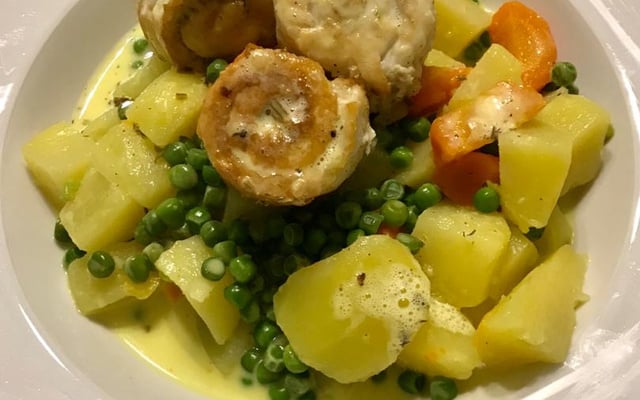 Filets de sole et Pom'Express à l'orange en cappuccino