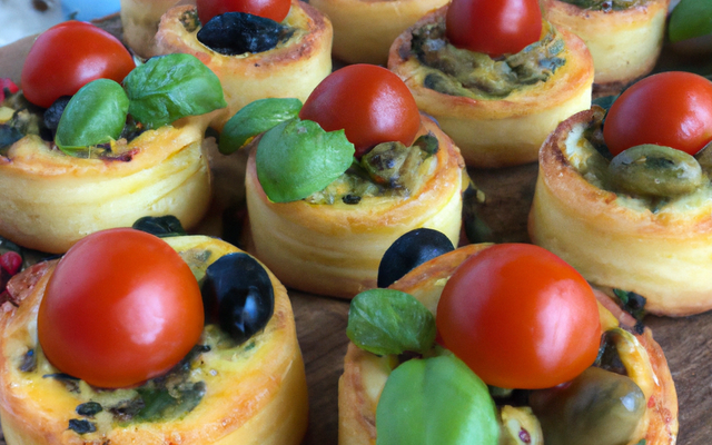 Petits cakes olives tomates basilic