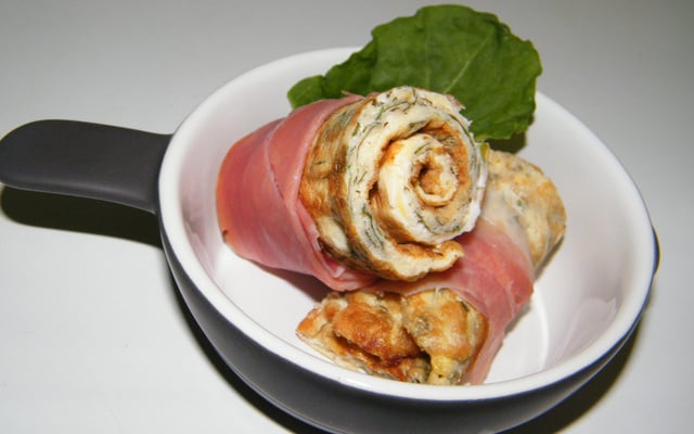 Omelette roulée à l'oseille