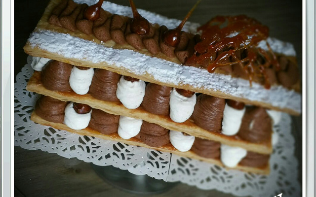Mille-feuilles chocolat-safran