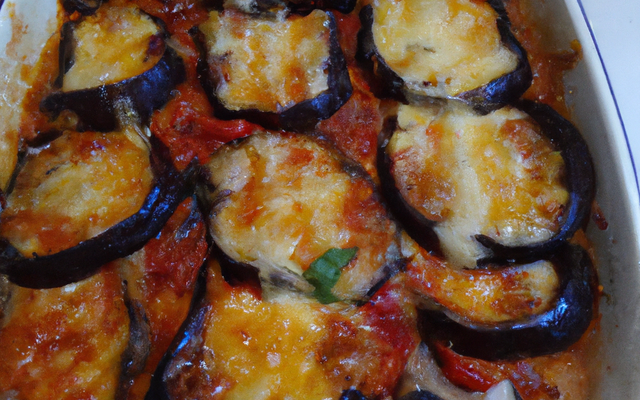 Gratin d 'aubergines à la tomate