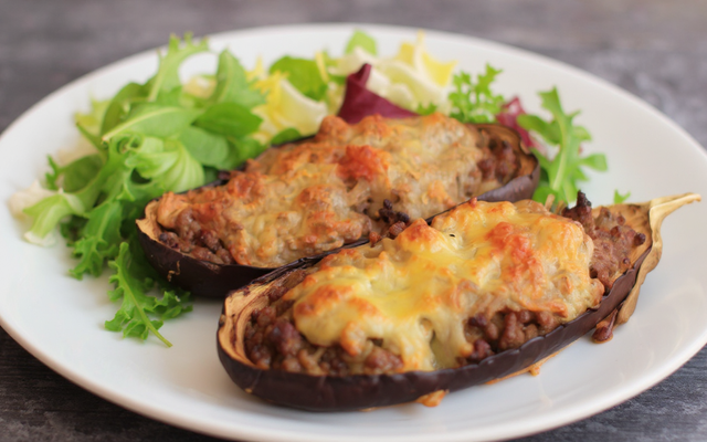 Aubergines farcies à la viande