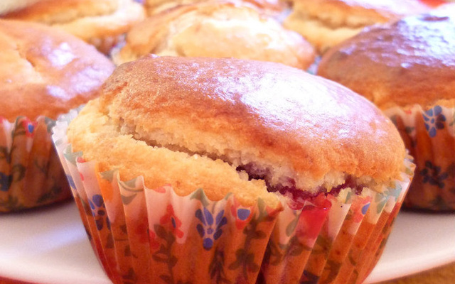 Muffins à la framboise fraîche
