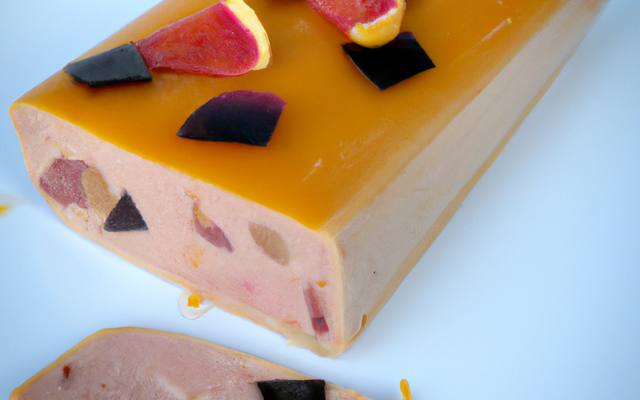 Foie gras de canard en terrine aux pêches