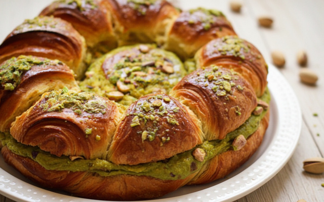 Brioche des rois à la crème de pistache