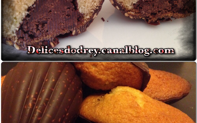 Madeleine choco-sésame