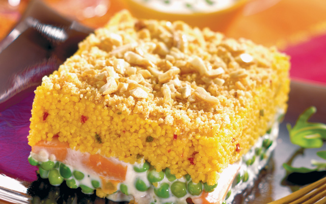 Crumble de légumes et couscous aux épices douces, Indian style