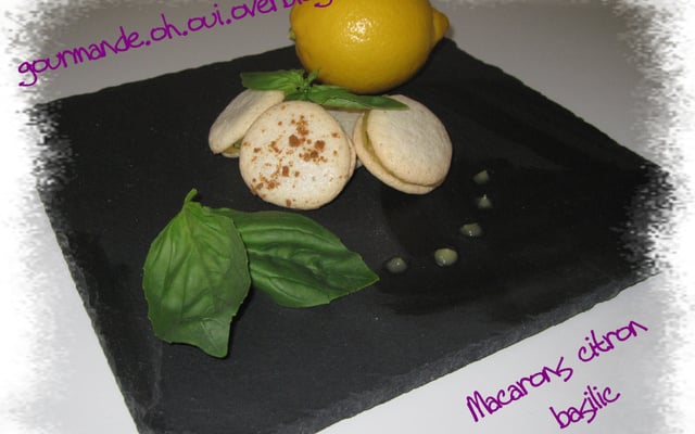 Macarons citron/basilic