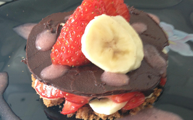 Craquant fraises-banane au chocolat