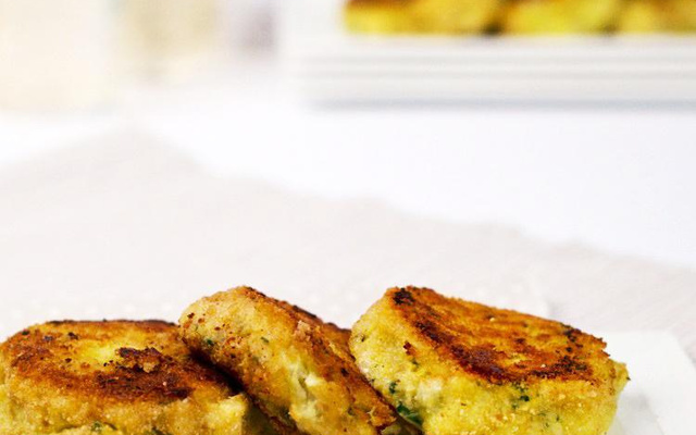 Galettes de chou-fleur à la Fourme d'Ambert