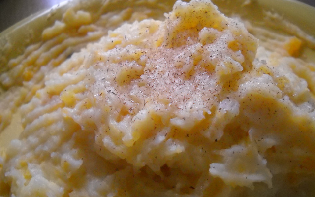 Purée boule d'or et pomme de terre