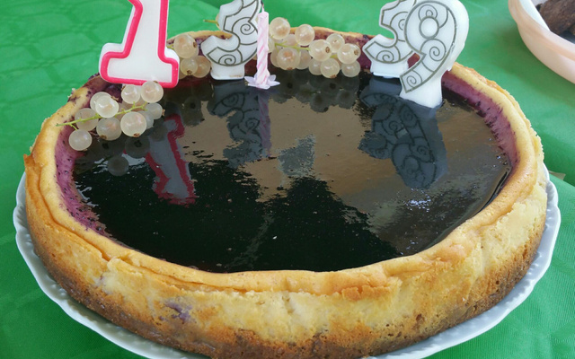 Cheesecake aux myrtilles classique