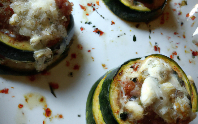 Courgettes rondes au chèvre