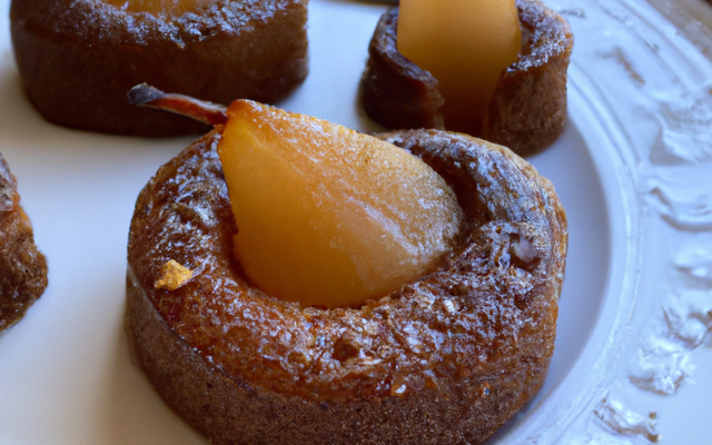 Moelleux à la poire cœur de praliné