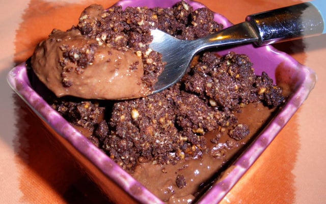 Verrines choco crumble
