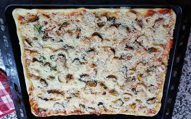 Pizza aux fruits de mer maison