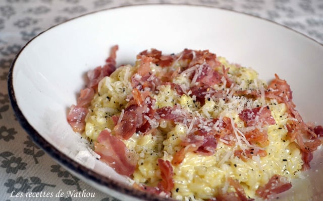 Risotto façon carbonara