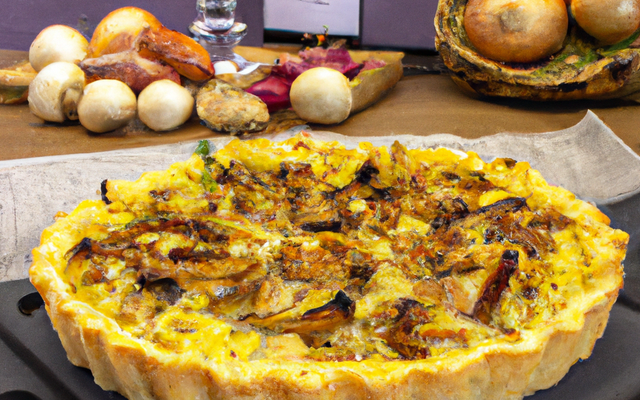 Tarte au maroilles à la dinde