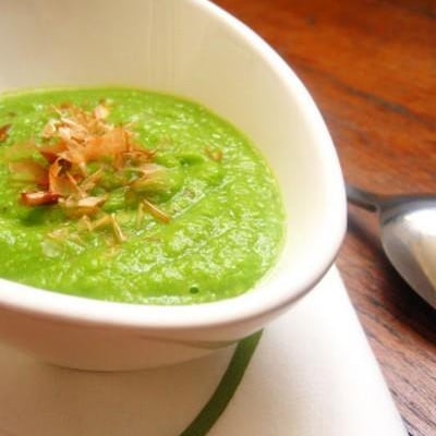 Veloutés de petits pois et Wasabi