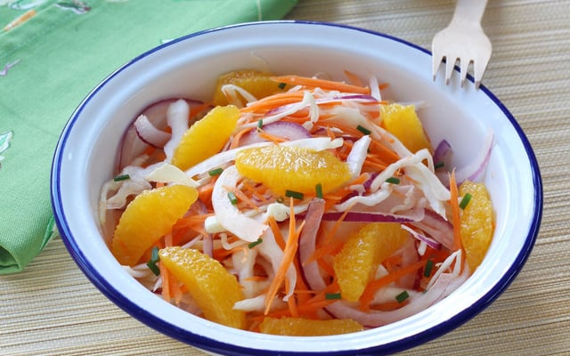 Coleslaw à l’orange sans mayonnaise