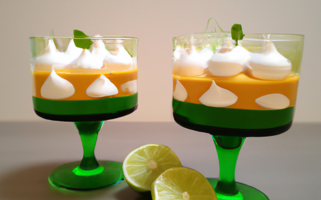 Verrine meringué à la lime