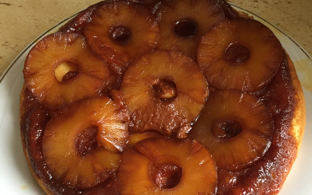 Gâteau ananas caramélisé