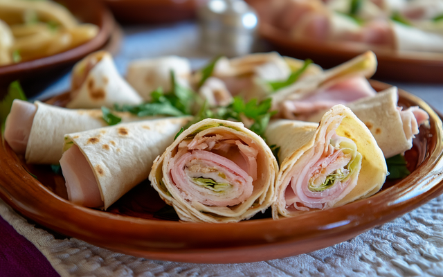 Wraps au jambon et au St Môret