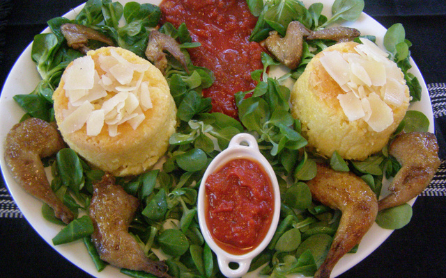 Cailles-Polenta-Foie gras: Triplé gagnant