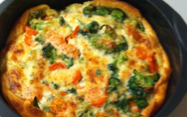 Quiche au saumon, brocolis et fromage râpé Sublime Filante Giovanni Ferrari