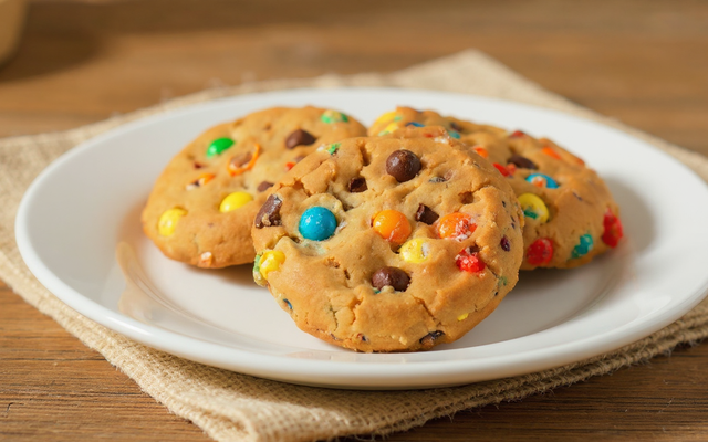 Cookies faciles aux m&m's