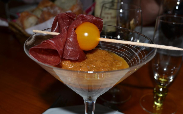 Gaspacho au melon et à la pastèque