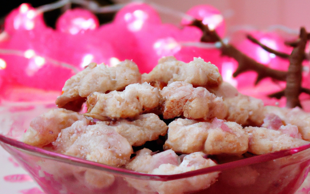 Rochers Coco aux biscuits roses de Noël