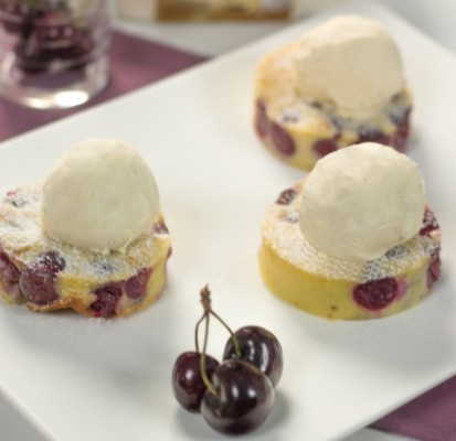 Clafoutis glacé aux cerises