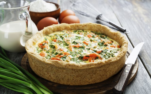 Tarte saumon poireaux