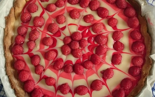 Mini tartelettes chocolat blanc et framboises