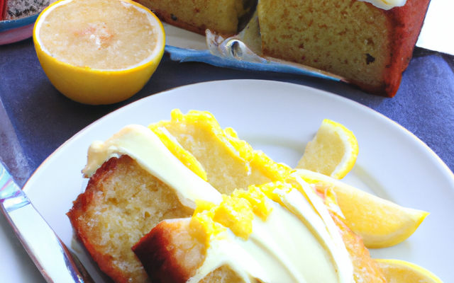 Cake au citron avec beurre et crème