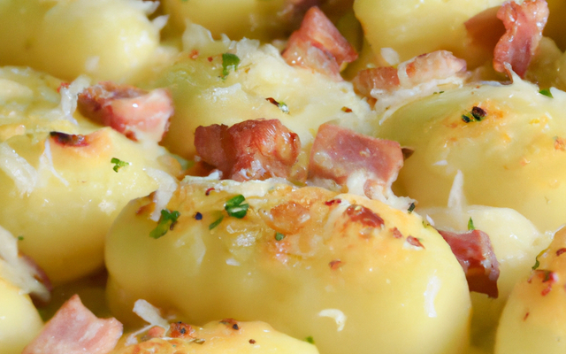 Gnocchi au jambon gratinés