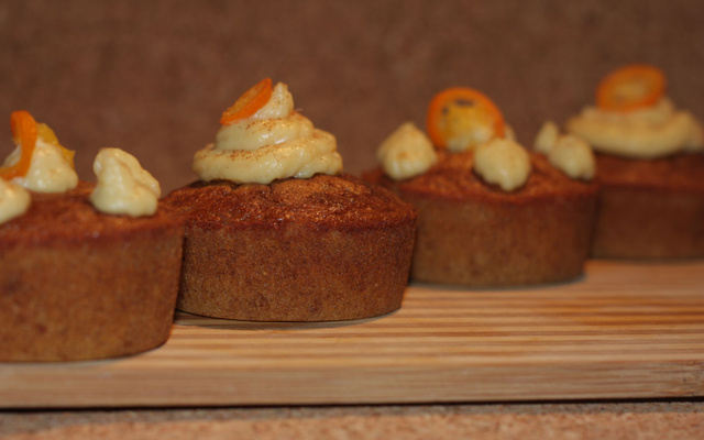 Cupcake pain d'épice, kumquat et crème d'agrumes