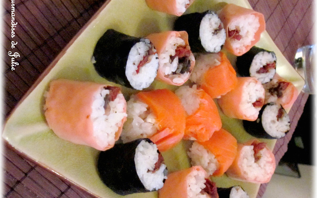 Sushis au saumon fumé
