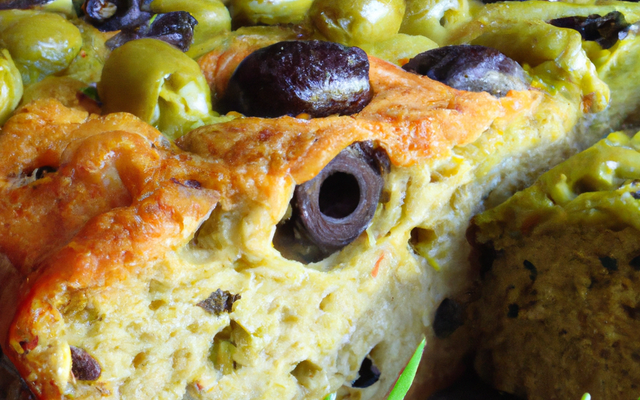 Cake aux olives vertes et noires