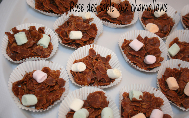 Rose des sables aux chamallows